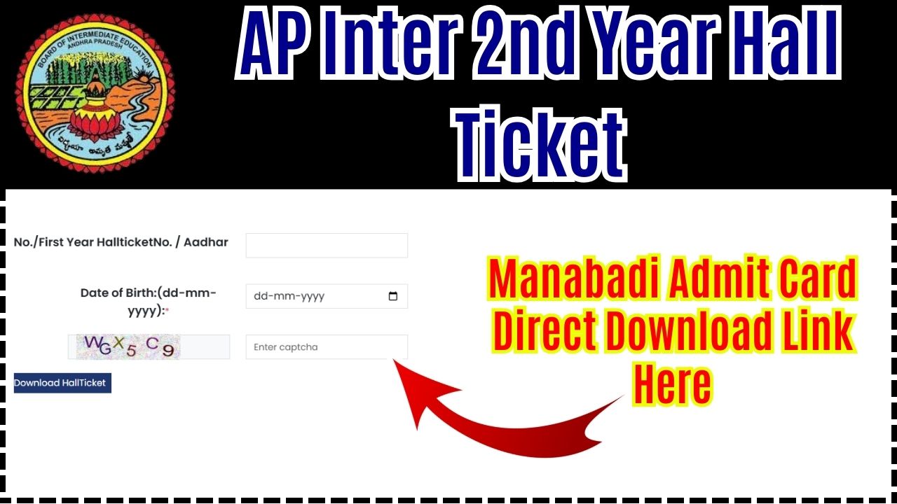AP Inter 2nd Year Hall Ticket 2025 (Released) - Manabadi Admit Card