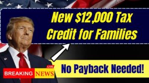 $12,000 Tax Credit for Families Announced—Keep Every Dollar, No Payback Required