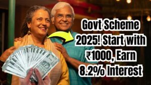 Govt Scheme 2025: Seniors Can Start with ₹1000 & Earn 8.2% Interest – Know How