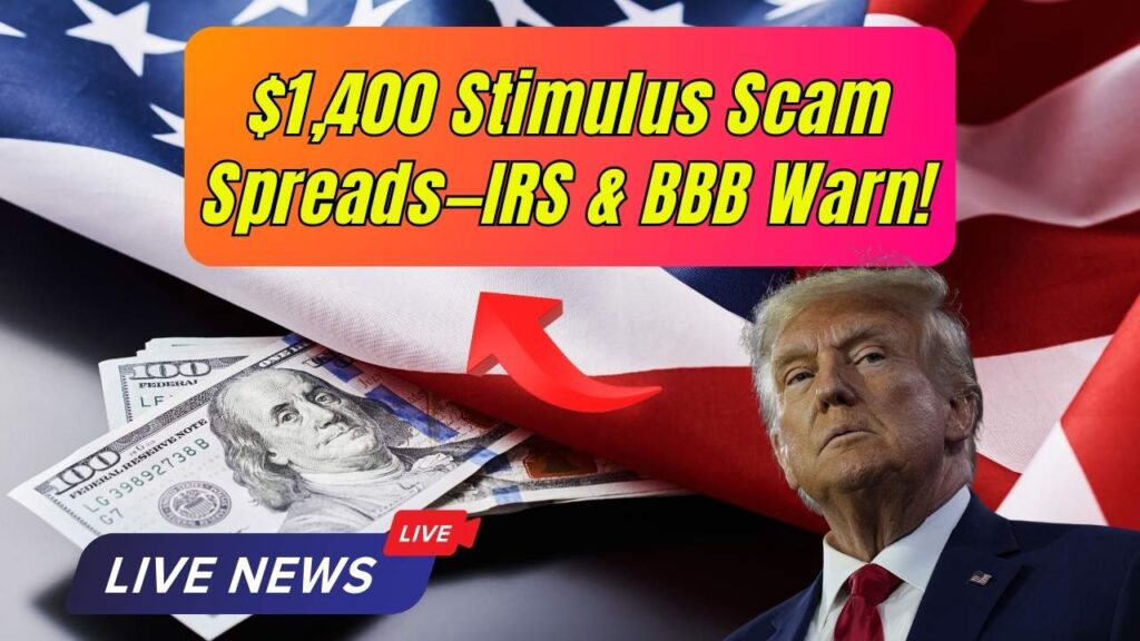 $1,400 Stimulus Scam Explodes Nationwide—IRS & BBB Warn Millions Not to Fall for It 1 $1,400 Stimulus Scam Explodes Nationwide—IRS & BBB Warn Millions Not to Fall for It