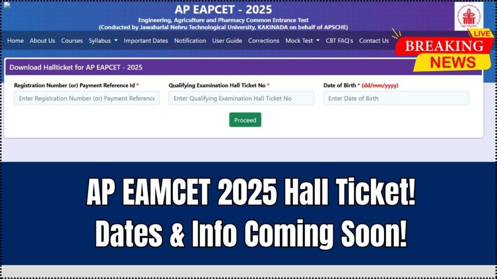 AP EAMCET 2025 Hall Ticket Coming Soon—Check Exam Dates, Timings & Key Instructions 1 AP EAMCET 2025 Hall Ticket Coming Soon—Check Exam Dates, Timings & Key Instructions