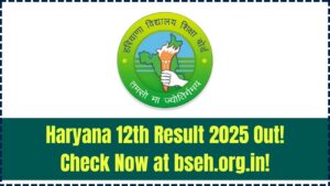 Haryana Board Class 12th Result 2025 Declared—Check Your Scores Now at bseh.org.in