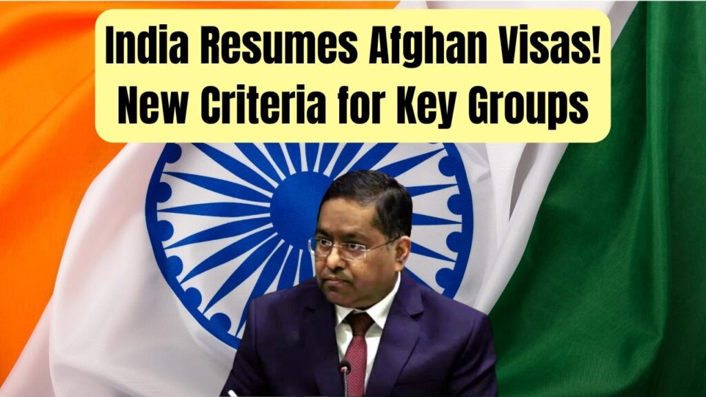 India Resumes Visa Issuance for Afghan Nationals – Check Updated Eligibility Criteria for Investors, Artists, and Sportspersons! 1 India Resumes Visa Issuance for Afghan Nationals – Check Updated Eligibility Criteria for Investors, Artists, and Sportspersons!