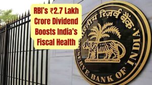 RBI's Record ₹2.7 Lakh Crore Dividend Enhances India's Fiscal Health: SBI Report