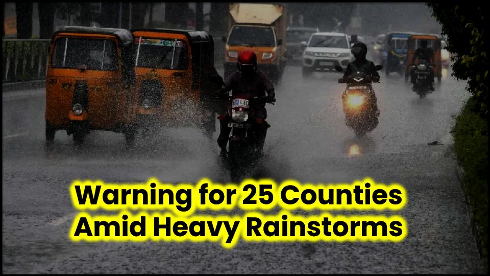 Met Office Issues Yellow Warning for 25 Counties Amid Heavy Rainstorms 1 25 Counties Amid Heavy Rainstorms