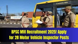 BPSC MVI Recruitment 2025: Apply Online for 28 Motor Vehicle Inspector Posts