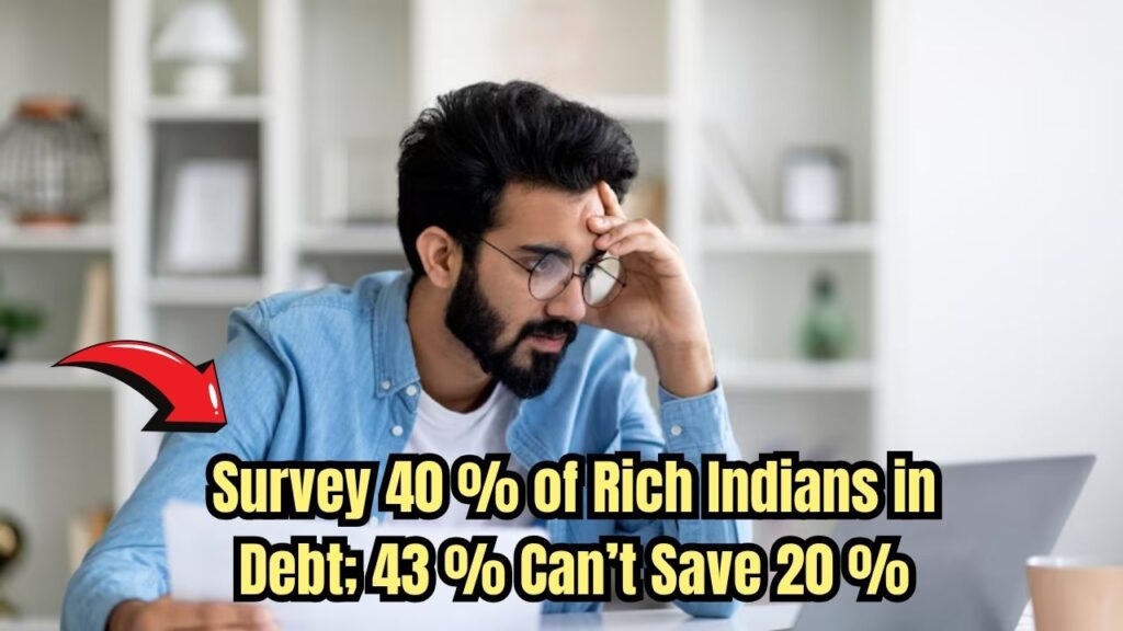 Shocking Survey Reveals 40% of India’s Rich Are in Debt, 43% Struggle to Save 20% of Income 1 Shocking Survey Reveals 40% of India’s Rich Are in Debt, 43% Struggle to Save 20% of Income