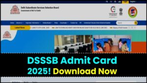 DSSSB Admit Card 2025